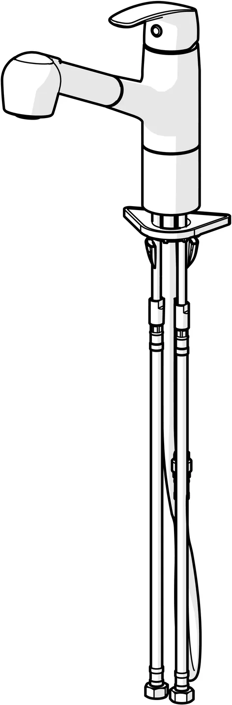 HansaPINTO Küchenarmatur HansaPINTO 4518 2-strahlig Ausladung 231 mm DN15 Chrom