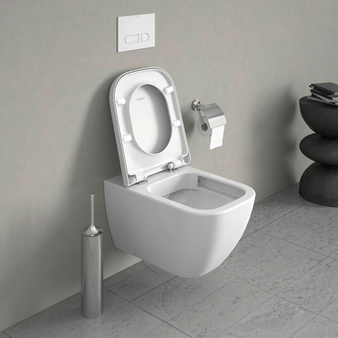 WC-Sitz Happy D.2 ohne SoftClose Scharniere edelstahl, weiß