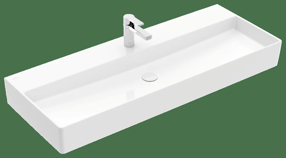 Villeroy & Boch Memento 2.0 Waschbecken 1200x470mm, Rechteck, TitanCeram, Weiß Alpin