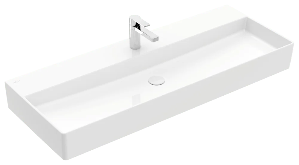 Villeroy & Boch Memento 2.0 Waschbecken 1200x470mm, Rechteck, TitanCeram, Weiß Alpin