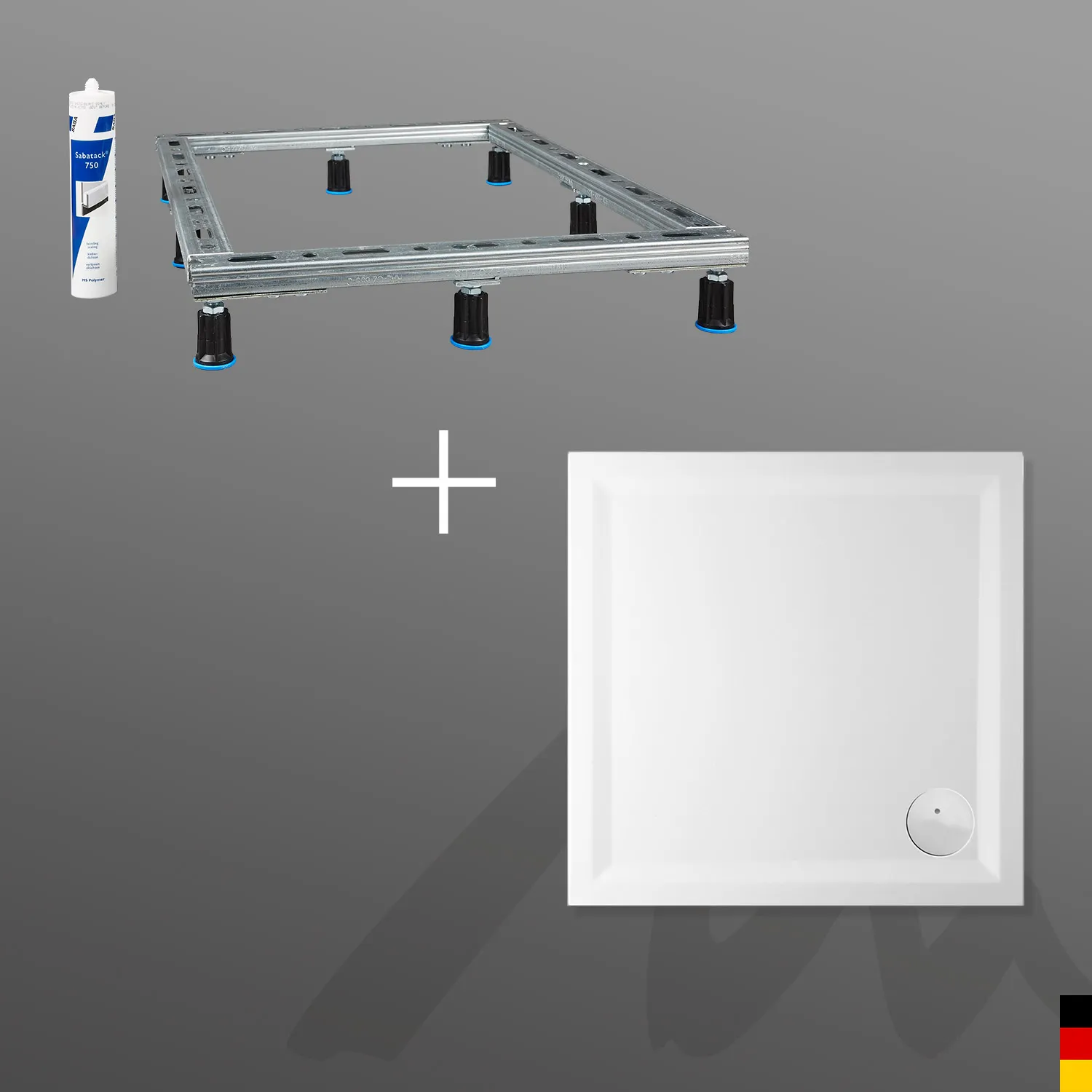 Mauersberger lupina Acryl-Duschwannen-Einheit lupina 110/75 2-teilig, weiß