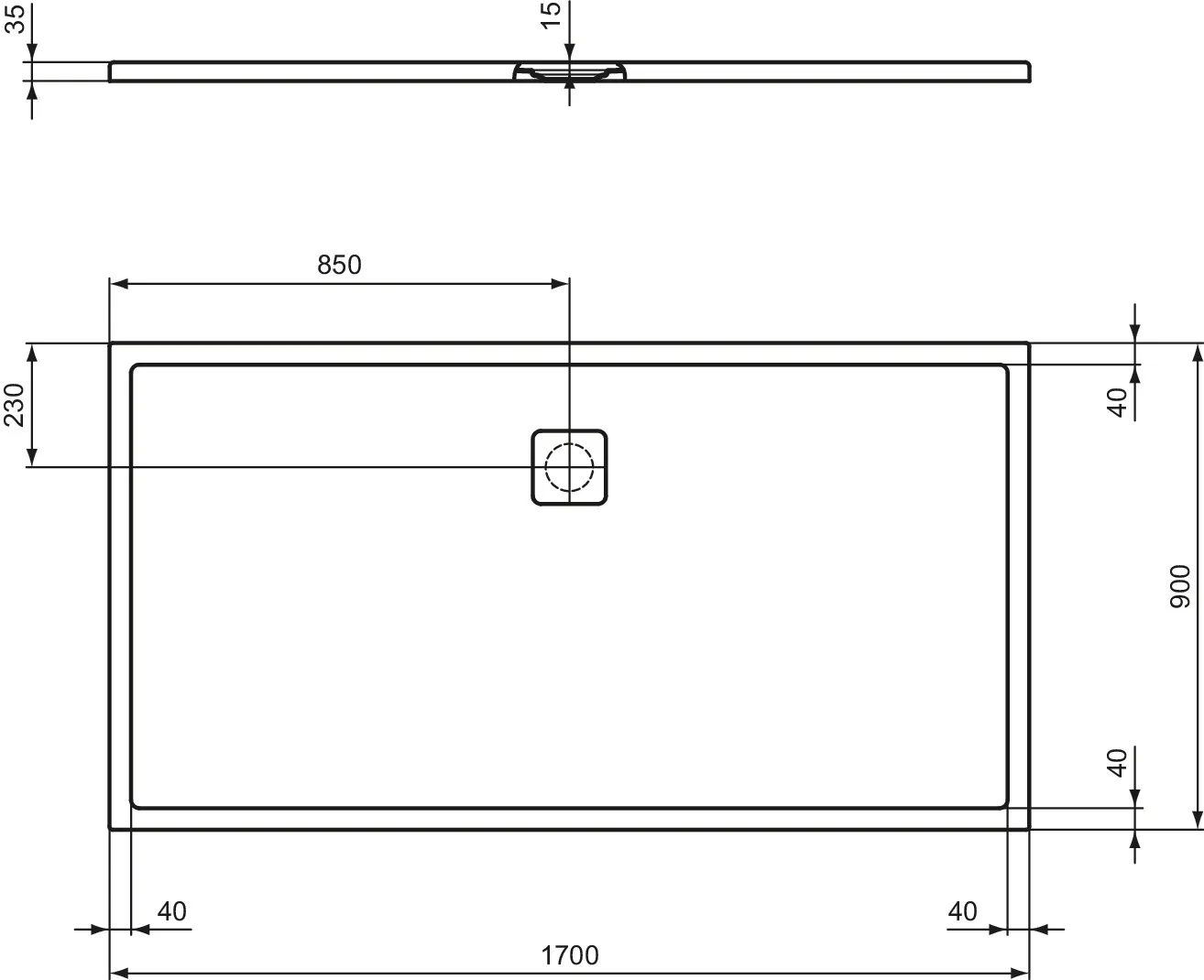 Ideal Standard Duschwanne „UltraFlatEvo“ Ideal Standard Duschwanne „UltraFlatEvo“