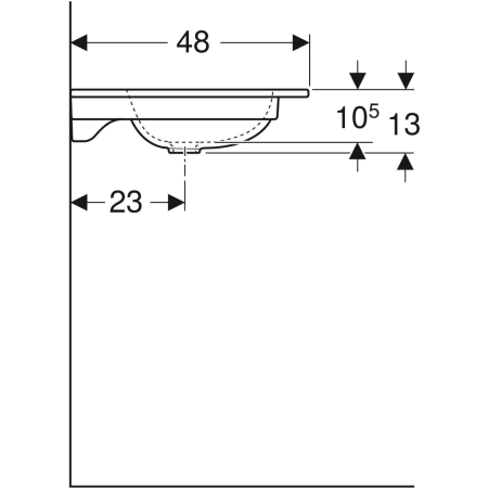 Schrankwaschtisch „iCon“ 75 × 48 cm in weiß alpin Schrankwaschtisch „iCon“ 75 × 48 cm in weiß alpin