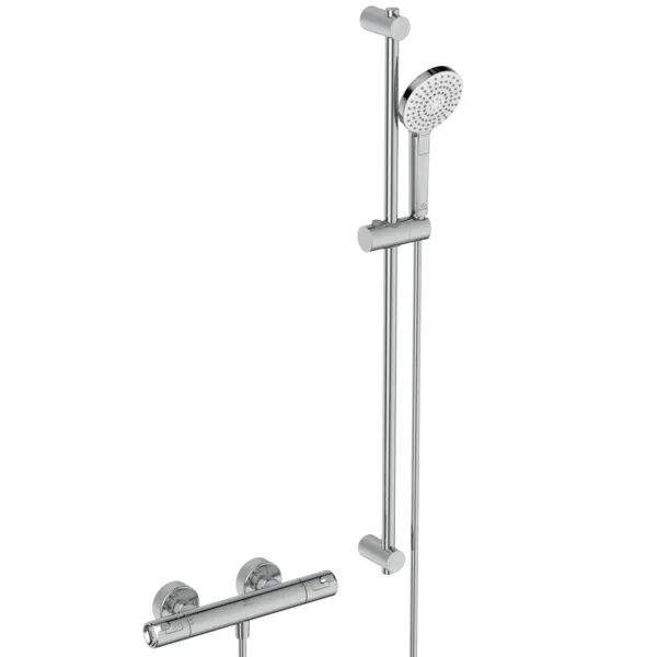 Brausethermostat Aufputz Ceratherm T50, Ausladung 78mm, mit Brausegarnitur, Brausestange 900mm, Chrom Brausethermostat Aufputz Ceratherm T50, Ausladung 78mm, mit Brausegarnitur, Brausestange 900mm, Chrom