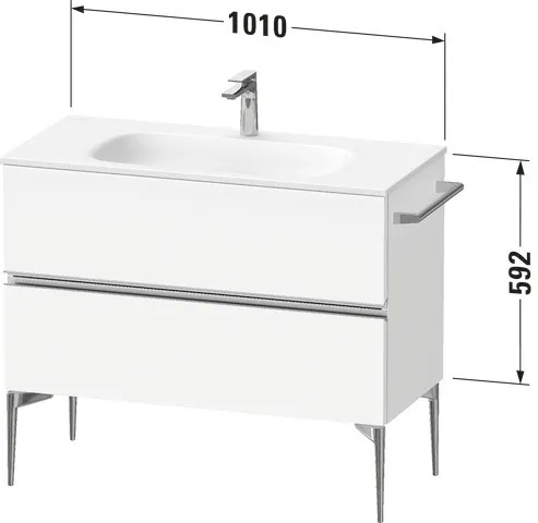 Duravit Waschtischunterschrank „Sivida“ 101 × 59,2 × 47,7 cm in Weiß Matt