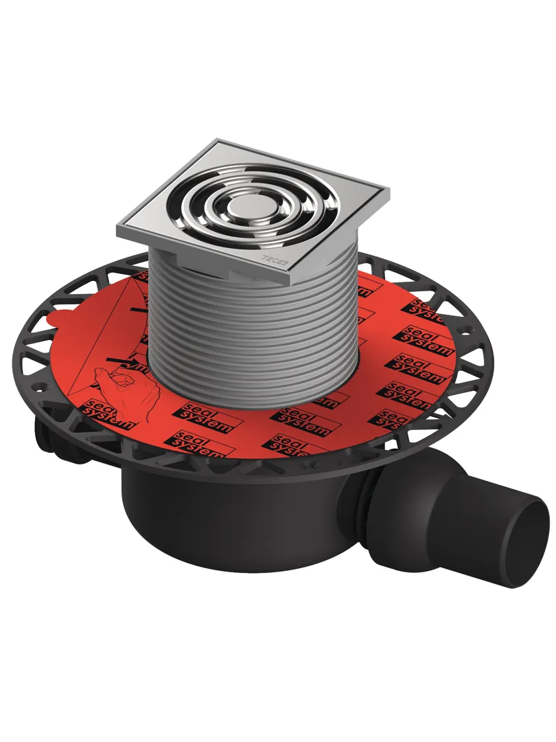 Drainpoint S 120 Boden-Ablaufset Norm, waagerecht, mit Seal System Universalflansch