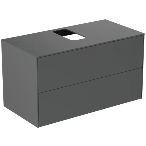 Ideal Standard Waschtischunterschrank Conca, 2 Auszüge, anthrazit
