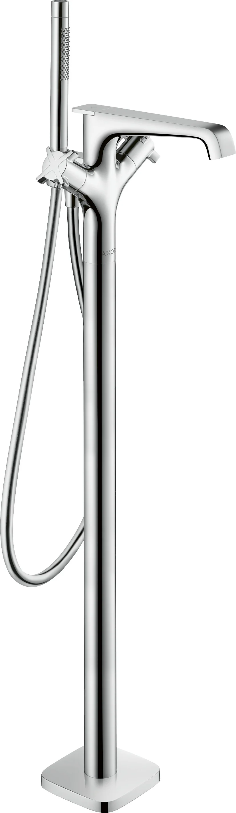 Hansgrohe AXOR Citterio E Wannenmischer bodenstehend Chrom, Ausladung 190 mm, 2 Verbraucher, Laminarstrahl, Rain/MonoRain, max. Durchfluss 19 l/min