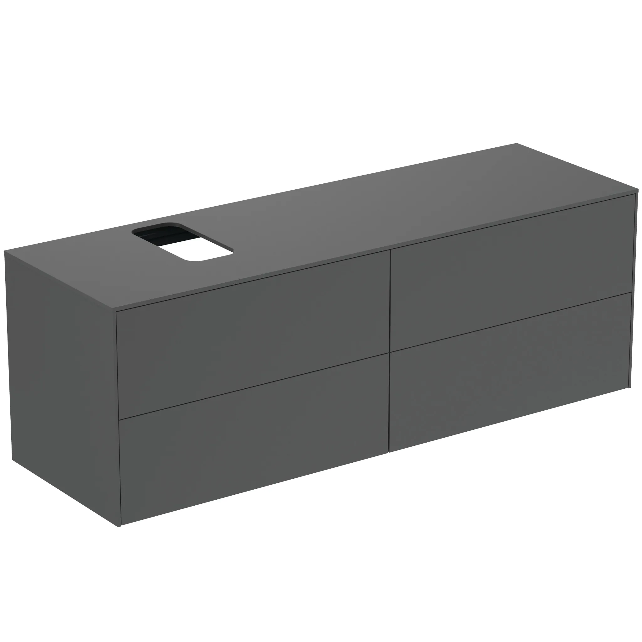 Ideal Standard Waschtischunterschrank Conca, 4 Auszüge, Anthrazit
