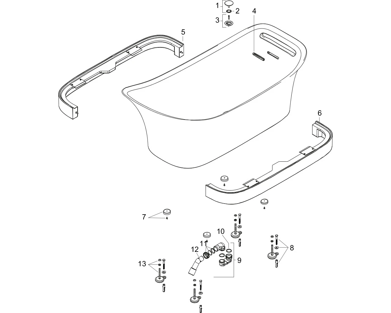 Badewanne Axor Urquiola 1800mm