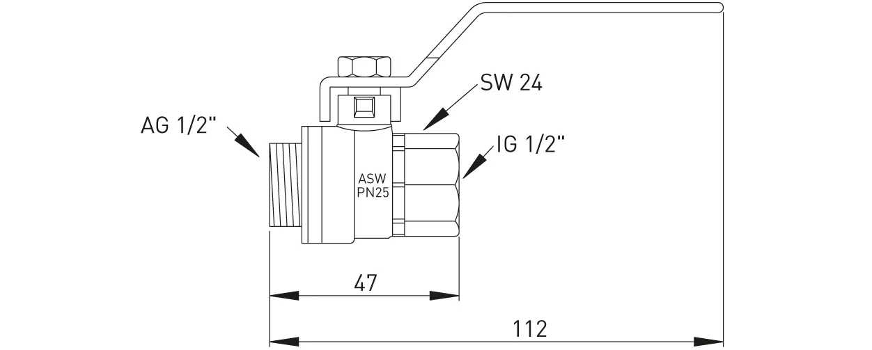Stedo Kugelhahn Normal-Modell Pn 25 IG 3/8″XAG 3/8″/Bl 40mm Sth Formgepresst Stedo Kugelhahn Normal-Modell Pn 25 IG 3/8″XAG 3/8″/Bl 40mm Sth Formgepresst