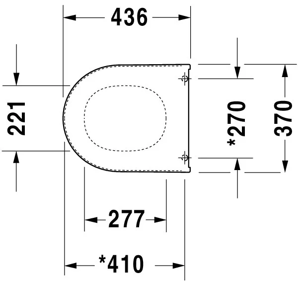 Duravit WC-Sitz „Starck 2“ 37 × 43,6 × 3,8 cm