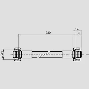 SANIT Flexibler Schlauch DN6 280 mm