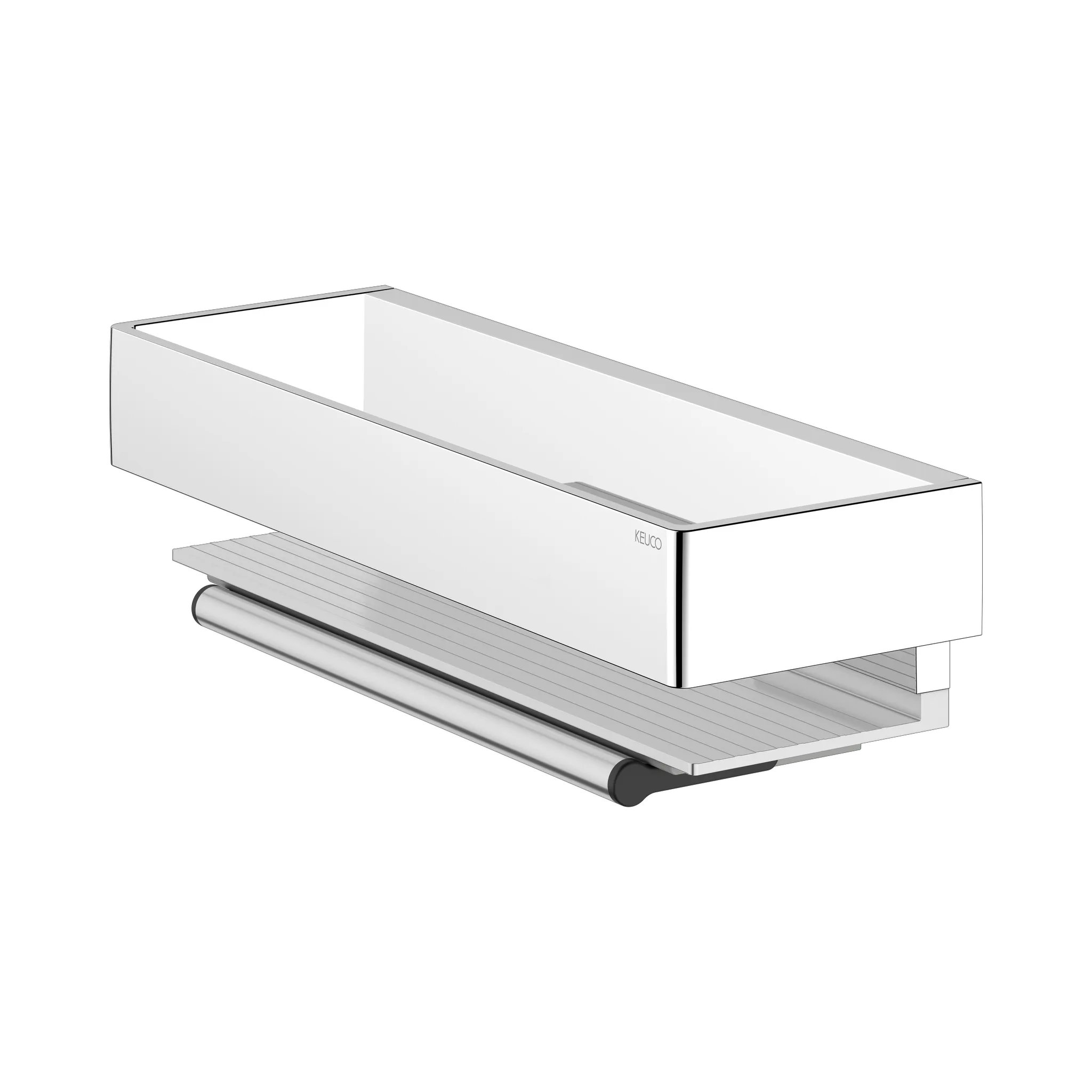 Edition 11 11159010000 Duschkorb mit Glasabzieher silber-eloxiert/verchromt Edition 11 11159010000 Duschkorb mit Glasabzieher silber-eloxiert/verchromt