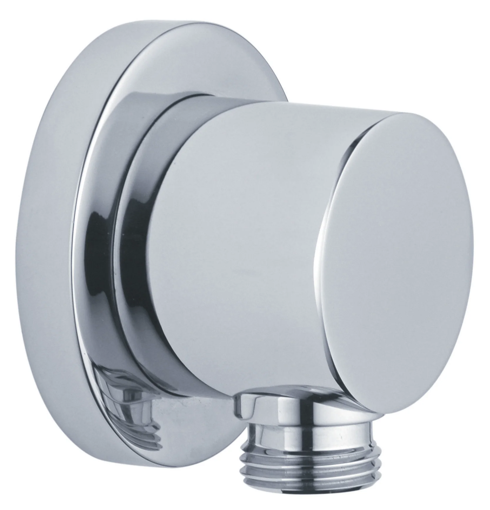VitrA Universal Round Wandanschlussbogen 1/2" Chrom, 65 x 45 x 65 mm, Brauseabgang G 1/2", Wandrosette 65 mm, Messing verchromt