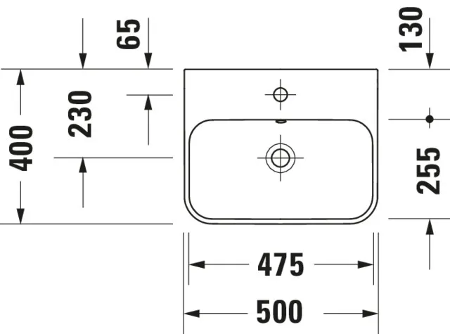 Aufsatzwaschtisch „Happy D.2 Plus“, mit Überlauf, Hahnlochposition mittig Aufsatzwaschtisch „Happy D.2 Plus“, mit Überlauf, Hahnlochposition mittig