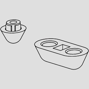 SANIT Puffersets für WC-Sitze aus Thermoplast