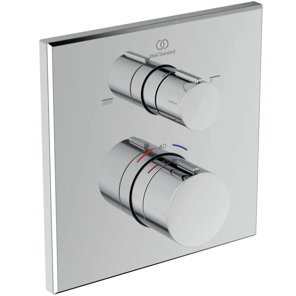 Ideal Standard Badethermostat Ceratherm C100 Unterputz-Rosette Chrom 163x163mm Ideal Standard Badethermostat Ceratherm C100 Unterputz-Rosette Chrom 163x163mm