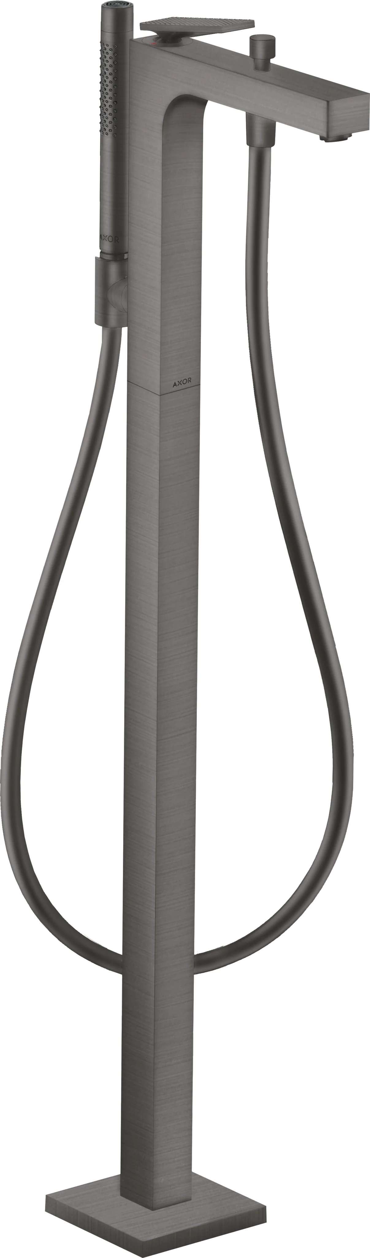 Hansgrohe AXOR Citterio Einhebel-Wannenmischer bodenstehend, Brushed Black Chrome, Ausladung 200 mm
