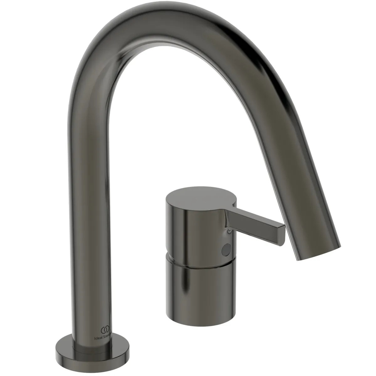 Ideal Standard Joy Armaturen JOY Atelier Collections Joy Arm 4-Loch Wannenrandarmatur mit Auslauf Stab-Handbrause Umsteller Magnetic Grey