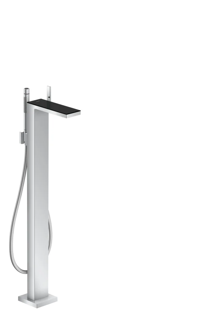 Hansgrohe AXOR MyEdition Einhebel-Wannenmischer bodenstehend, schwarz/chrom, Ausladung 196 mm
