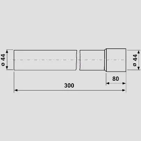 SANIT Verlängerungsrohr d:44 300mm weiß