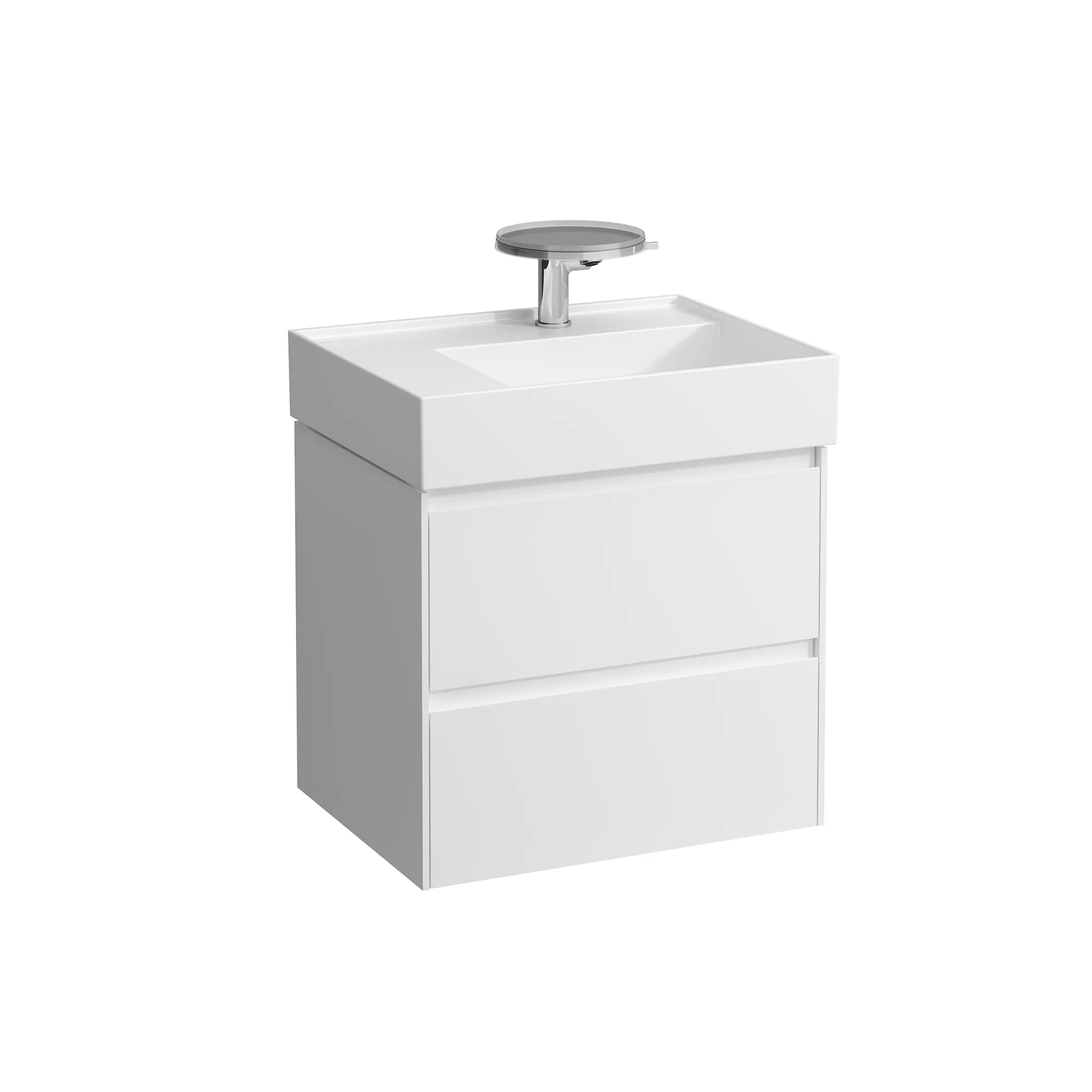 Waschtischunterbau LANI 448x584x515 mit 2 Schubladen integrierter Griffleiste Vollauszug und Soft-Close für Waschtisch Kartell • H810335 weiß matt Front- & Korpusfarbe: Weiß glänzend Waschtischunterbau LANI 448x584x515 mit 2 Schubladen integrierter Griffleiste Vollauszug und Soft-Close für Waschtisch Kartell • H810335 weiß matt Front- & Korpusfarbe: Weiß glänzend