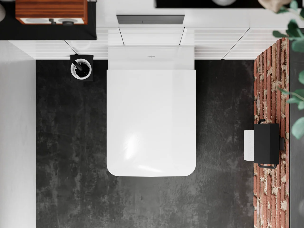 Hansgrohe EluPura Q WC-Sitz, weiß, SoftClose & QuickRelease, glänzend