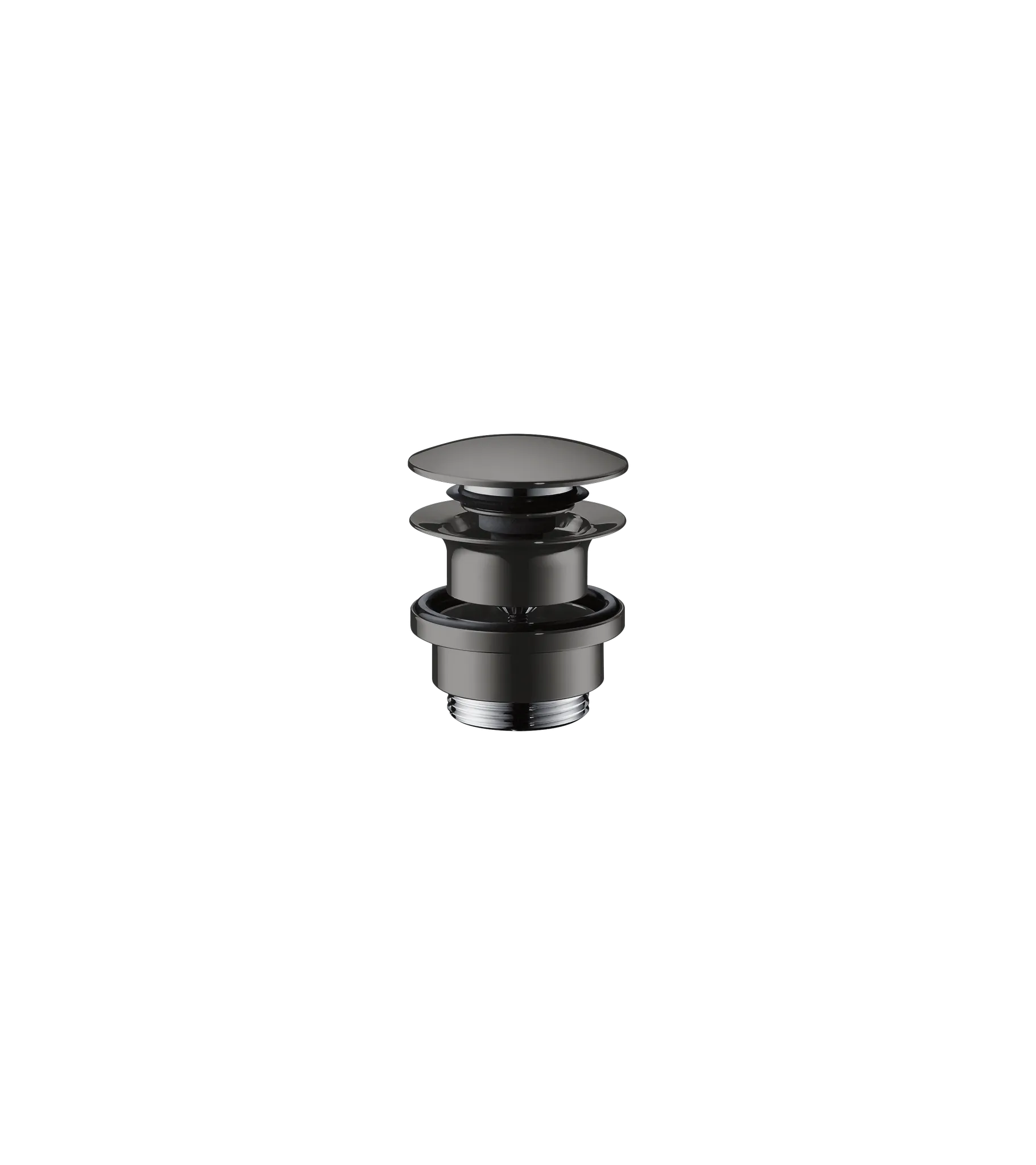 Hansgrohe AXOR Ablaufventil Push-Open, Polished Black Chrome, DN32 PBC mit Überlaufloch, Anschluss G 11/4