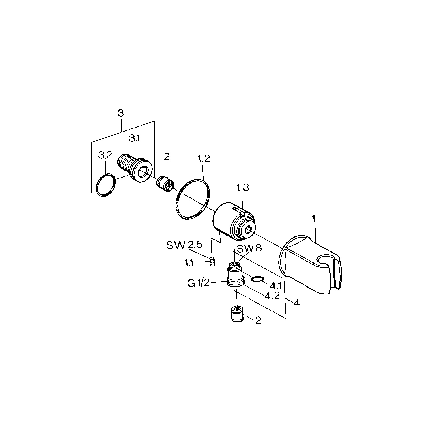 Hansa Wandanschlussbogen Hansa 0446 DN15 Chrom Hansa Wandanschlussbogen Hansa 0446 DN15 Chrom