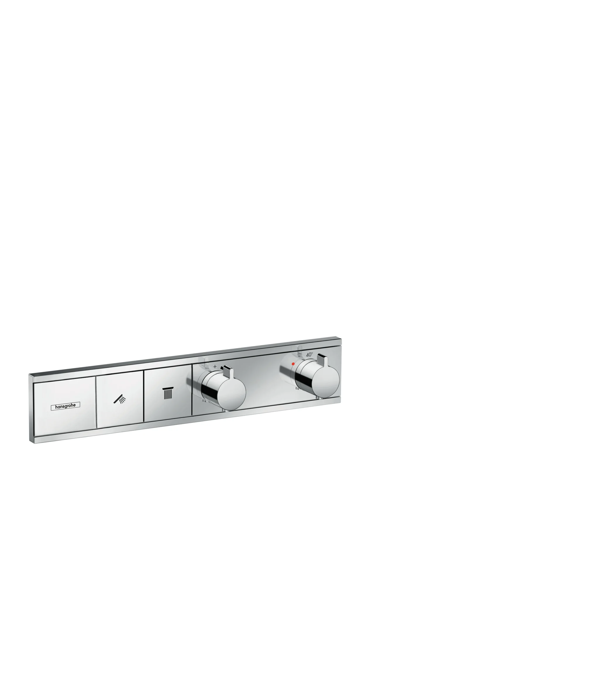 Hansgrohe RainSelect Thermostat Unterputz, Chrom, 2 Verbraucher, max. Durchflussmenge 38 l/min bei 3 bar, einstellbare Temperaturbegrenzung, Rückflussverhinderer