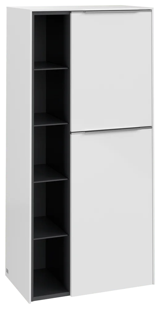 Villeroy & Boch Subway 3.0 Mittelschrank, eckig, Brilliant White, 1200x574x346 mm, 2 Türen, SoftClosing