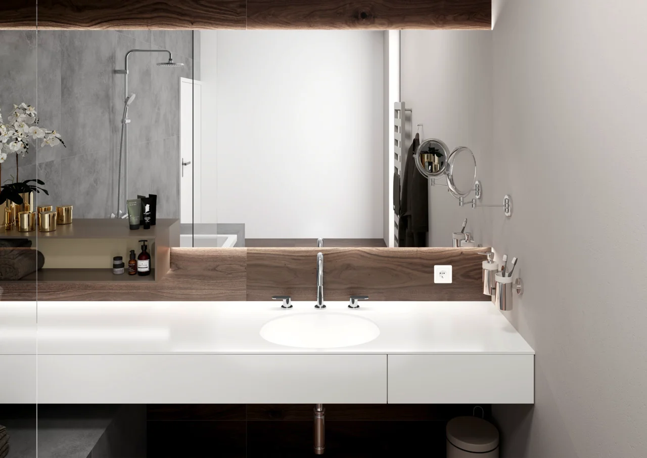 Hansgrohe Vernis Blend 3-Loch Waschtischarmatur Chrom, Ausladung 166 mm, Auslaufhöhe 151 mm, Hebelgriff, Laminarstrahl, max. Durchfluss 5 l/min Hansgrohe Vernis Blend 3-Loch Waschtischarmatur Chrom, Ausladung 166 mm, Auslaufhöhe 151 mm, Hebelgriff, Laminarstrahl, max. Durchfluss 5 l/min