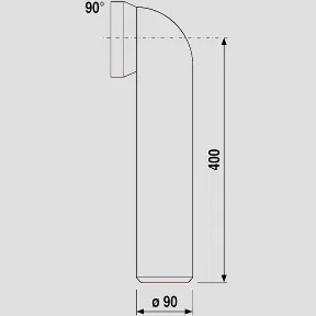 WC-Anschlussbogen 90Gr DN90 weiß WC-Anschlussbogen 90Gr DN90 weiß