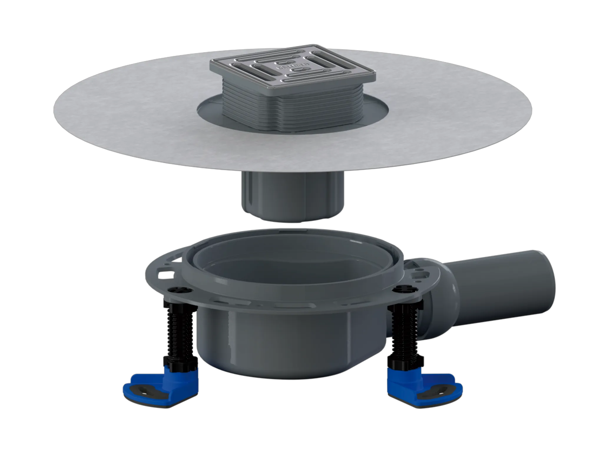Dallmer Bodenablauf DallDrain Select, DN 50, 100 x 100 mm, Edelstahlrost, Bauhöhe 85-250 mm Dallmer Bodenablauf DallDrain Select, DN 50, 100 x 100 mm, Edelstahlrost, Bauhöhe 85-250 mm