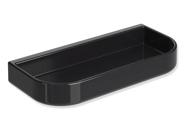 HEWI Ablageschale der Serie 477, PG74, 250x35x115 mm, Tiefschwarz