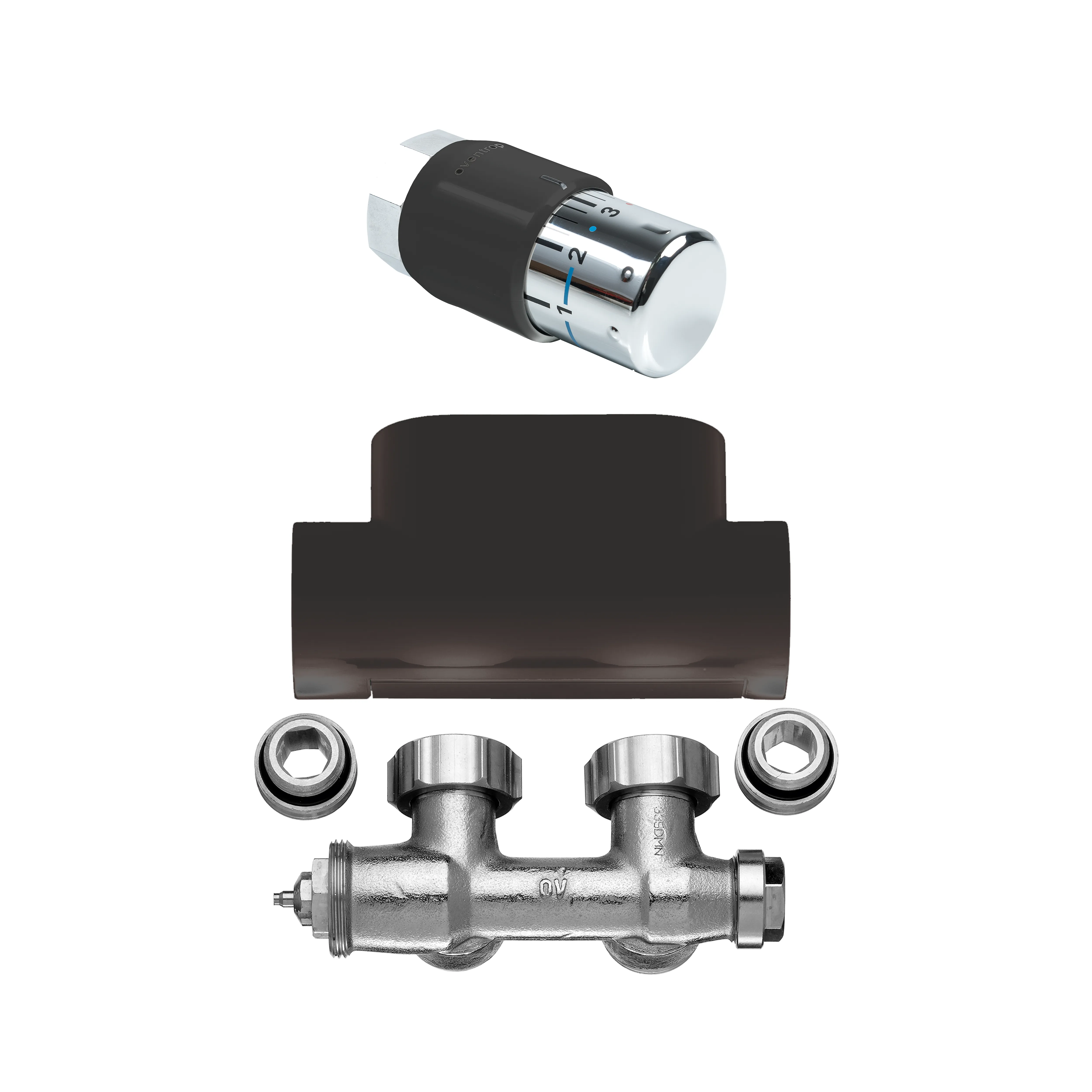 Kermi Set Ventilhahnblock Eckform in Kermi Set Ventilhahnblock Eckform in