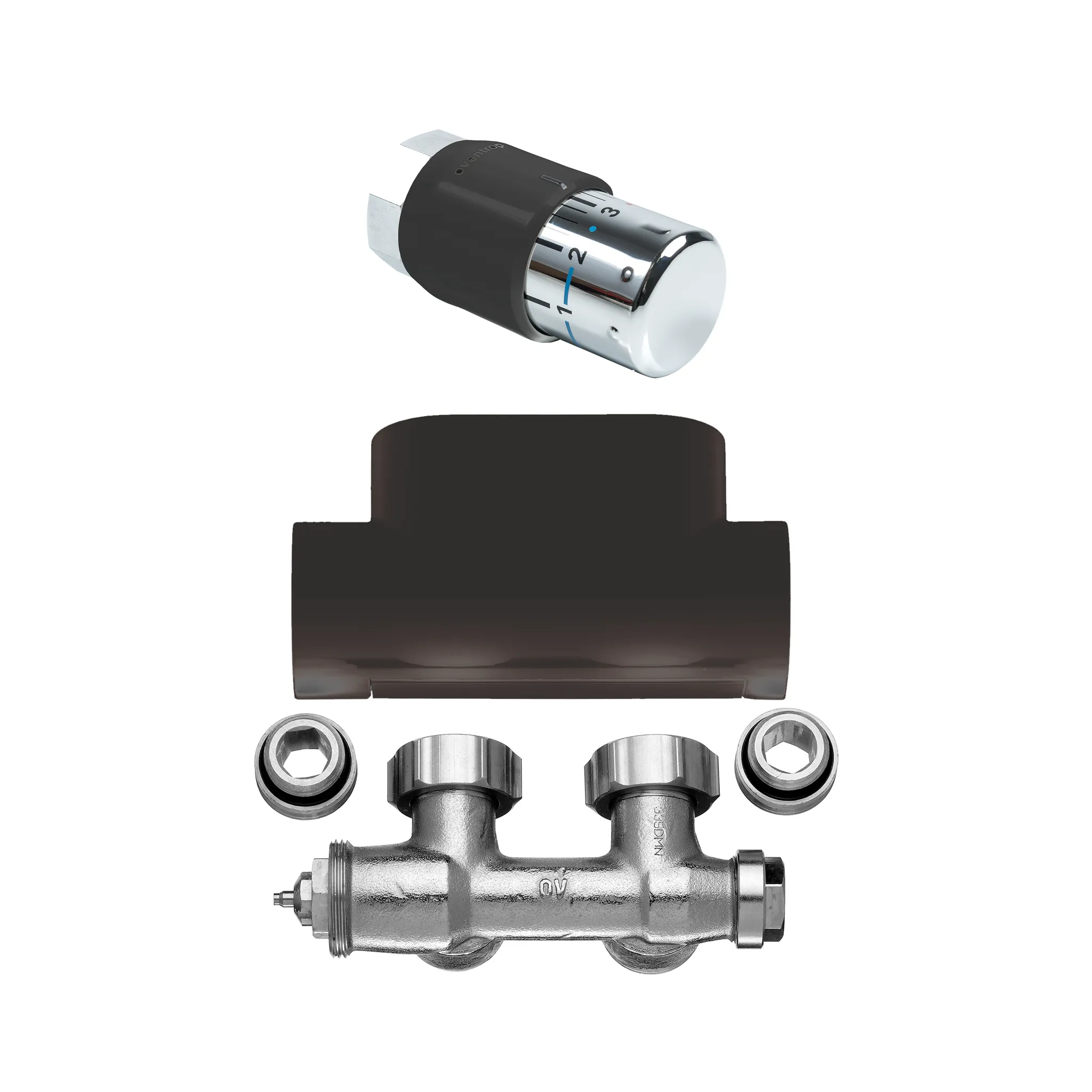 Kermi Set Ventilhahnblock Eckform in Kermi Set Ventilhahnblock Eckform in