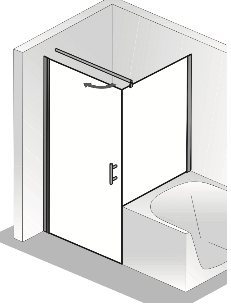 HSK gerahmte Drehtür „Favorit Nova“ für verkürzte Seitenwand Glas Klar hell, Profile Weiß, H: 1950 mm HSK gerahmte Drehtür „Favorit Nova“ für verkürzte Seitenwand Glas Klar hell, Profile Weiß, H: 1950 mm