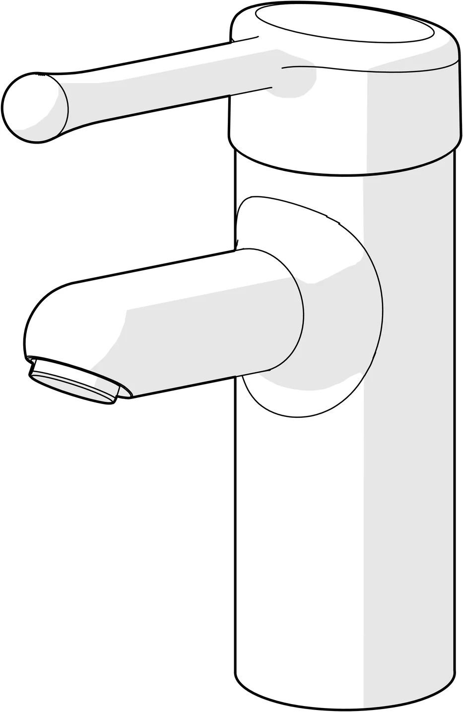 HansaMEDIPRO Einhebelmischer Waschtischbatterie 0162 Kupferrohr Chrom