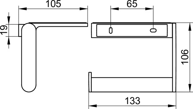 Plan 14973170000 Toilettenpapierhalter mit Ablage Aluminium-finish Plan 14973170000 Toilettenpapierhalter mit Ablage Aluminium-finish