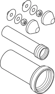 Hansgrohe WC EluPura Anschlussgarnitur universal für Wand WC Hansgrohe WC EluPura Anschlussgarnitur universal für Wand WC