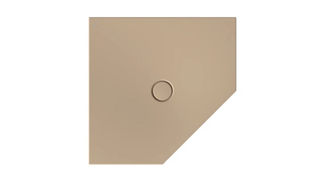 Bette fünfeck Duschwanne „BetteFloor Caro“ 90 × 90 cm in Greige