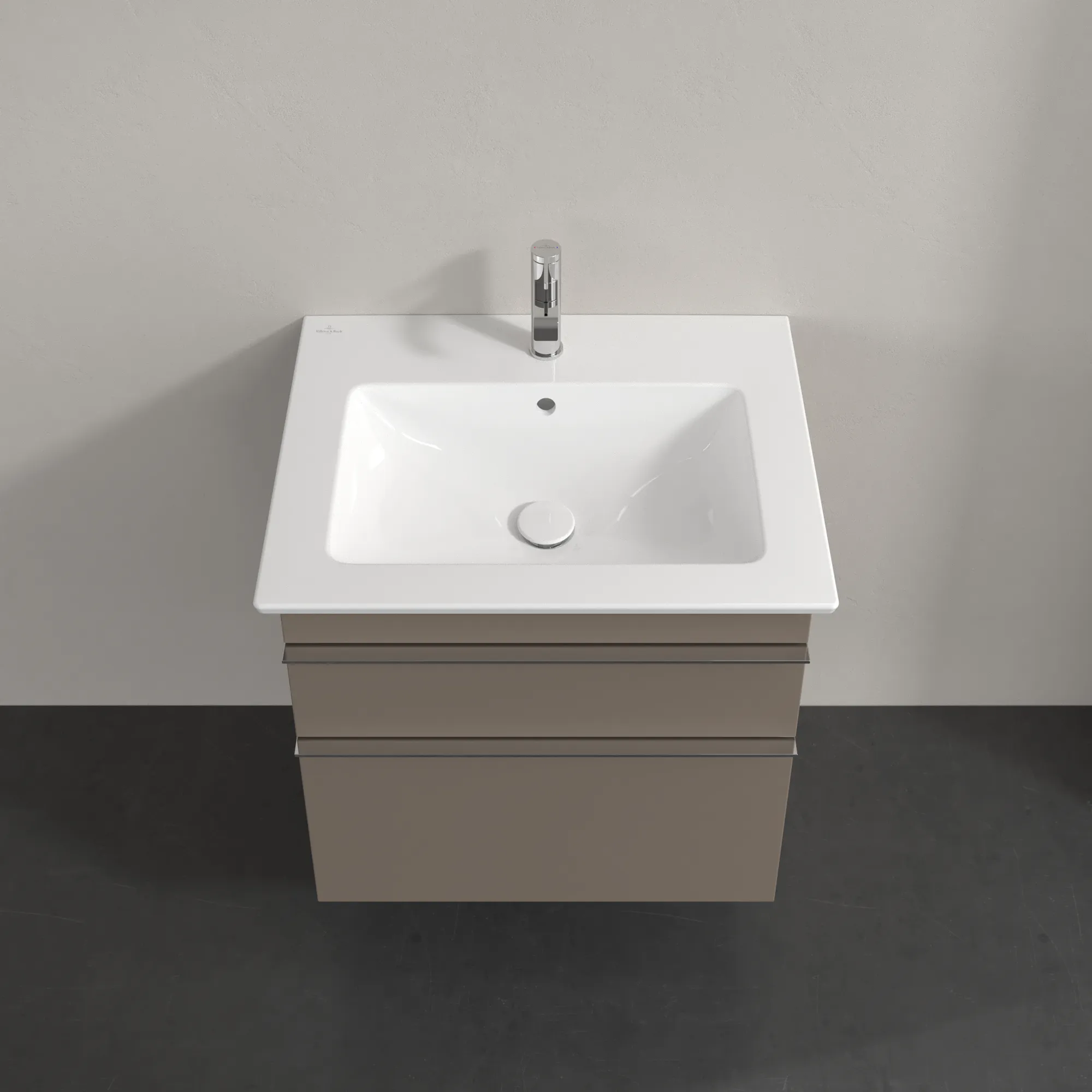Villeroy & Boch Waschtischunterschrank „Venticello“ für Schrankwaschtisch 603 × 590 × 502 mm Taupe, für Becken mittig