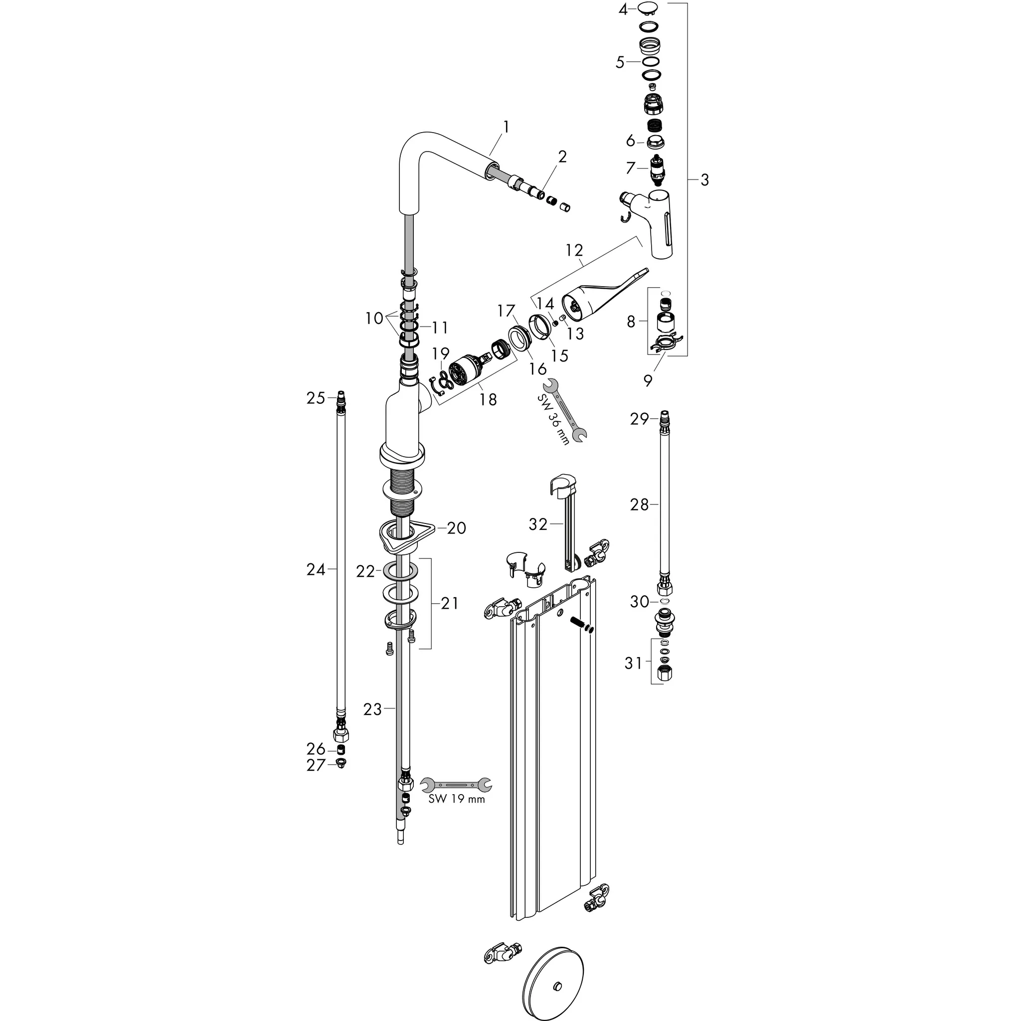 Spültischmischer 230 Select 2jet Axor Citterio Ausziehbrause sBox chrom Spültischmischer 230 Select 2jet Axor Citterio Ausziehbrause sBox chrom