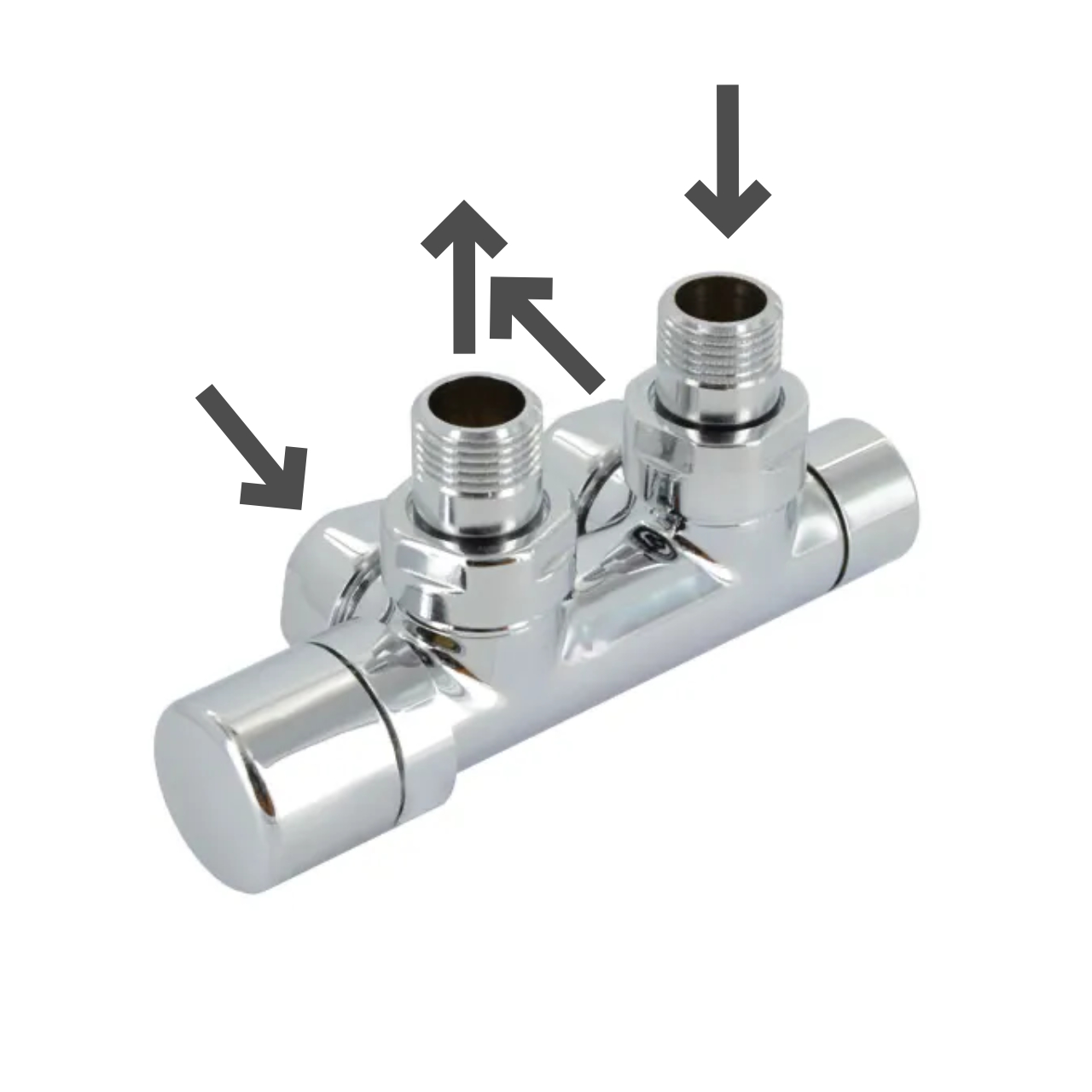 Zehnder Anschlussgarnitur für Heizkörper mit 50 mm Anschluss Thermostatkopf links Eckform in edelstahl Zehnder Anschlussgarnitur für Heizkörper mit 50 mm Anschluss Thermostatkopf links Eckform in edelstahl