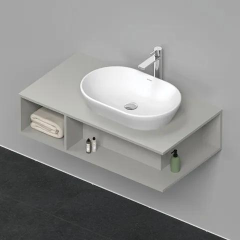 Duravit Waschtischunterschrank wandhängend „D-Neo“ 100 × 26 × 55 cm Betongrau Matt