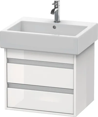 Duravit Waschtischunterschrank wandhängend „Ketho“ 55 × 48 × 44 cm Weiß Hochglanz
