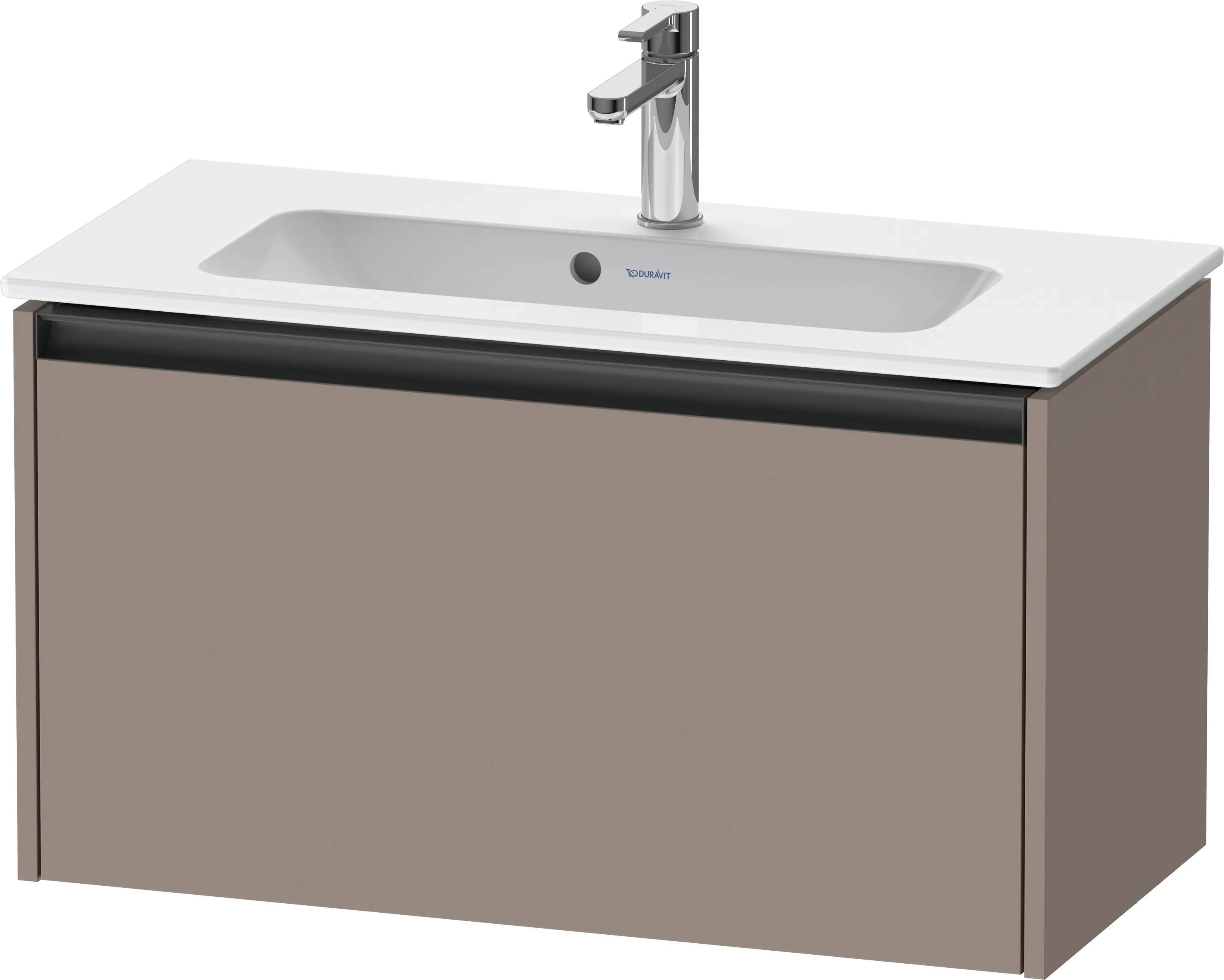 Duravit Waschtischunterschrank wandhängend „Ketho.2“ 81 × 44 × 39 cm Basalt Matt