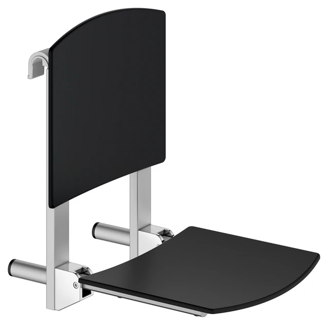 KEUCO Universalartikel Care Klappsitz silber-eloxiert/schwarz KEUCO Universalartikel Care Klappsitz silber-eloxiert/schwarz